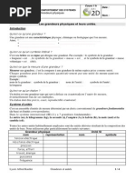 Tableau De Surface Unite De Mesure Observation Scientifique