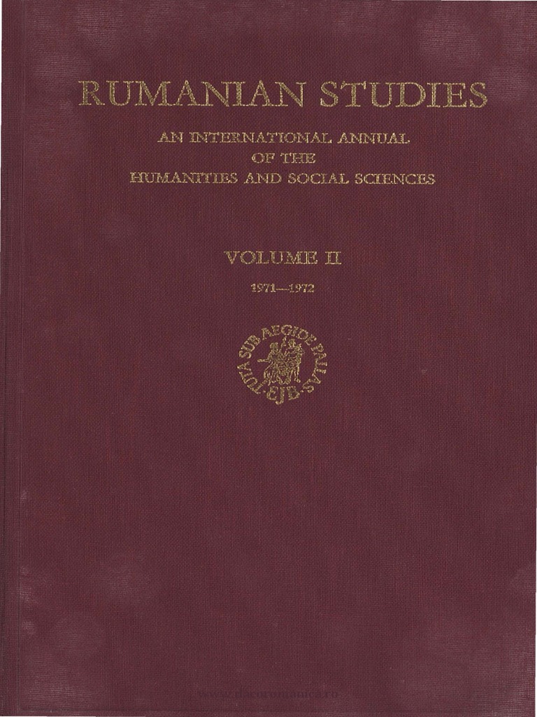 Rumanian Studies, K. Hitchins, E.J. Brill, 1873