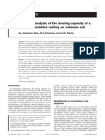 Reliability Analysis of The Bearing Capacity of A Shallow Foundation Resting On Cohesive Soil