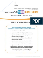 UNESCO ESD YouthConference Application Guidelines