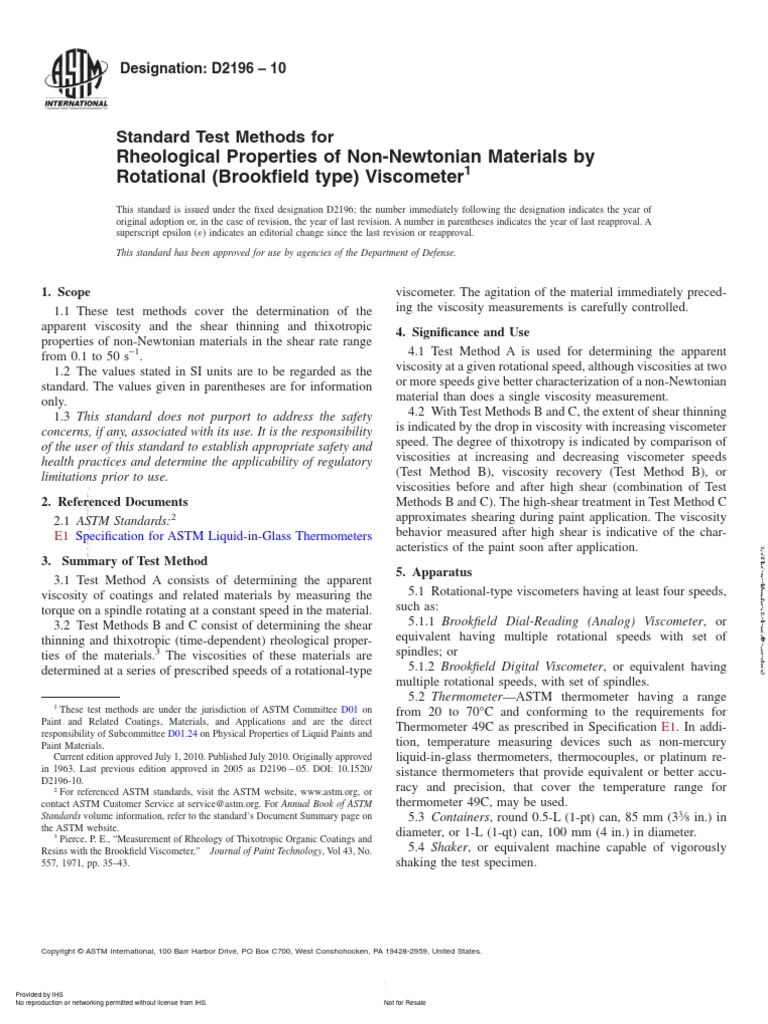 ASTM 2196 Viscosity Liquids