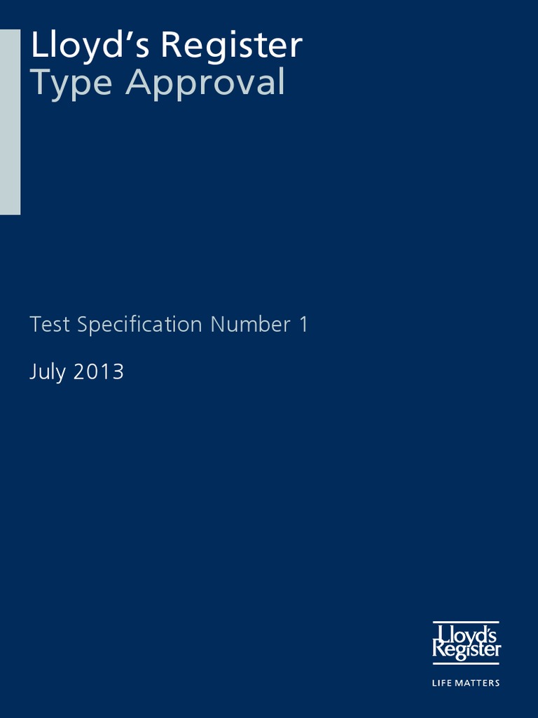 Lloyd Type Approval Tests | PDF | Electrostatic Discharge ...