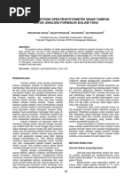 Download Jurnal Validasi Metode Sfektrofotometri Sinar Tampak Untuk Analisis Formalin Pada Tahu by Rosya Lina SN232460743 doc pdf