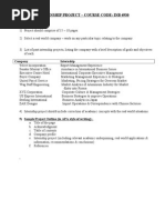 Internship Project Details