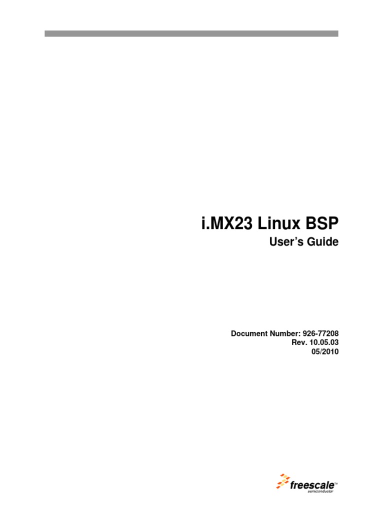 I.mx23 Linux BSP UserGuide | PDF | Booting | Linux