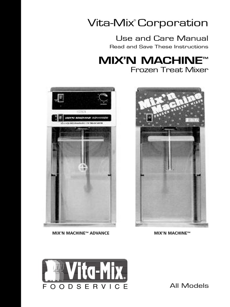 Vitamix Manual 570 PDF Dishwasher Switch