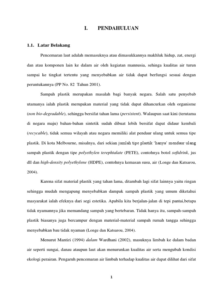 Laporan Praktikum Pencemaran Laut