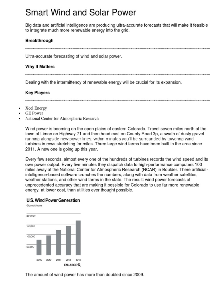 AI Boosts Renewable Energy Forecasts | PDF | Wind Power | Renewable Energy