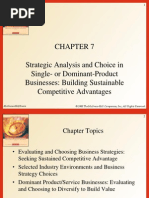 Strategic Analysis and Choice in Single-Or Dominant-Product Businesses: Building Sustainable Competitive Advantages