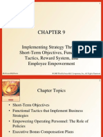 Implementing Strategy Through Short-Term Objectives, Functional Tactics, Reward System, and Employee Empowerment