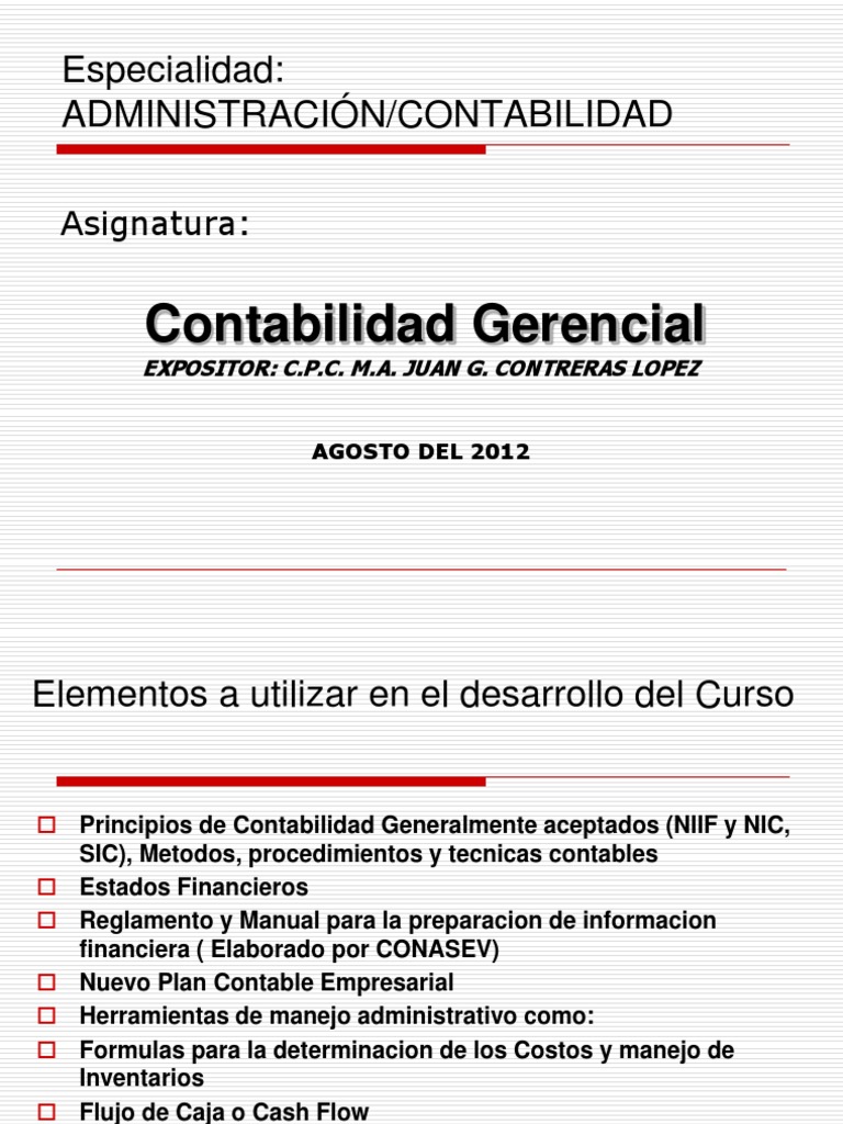 Contabilidad Gerencial Unid 1 | PDF | Contabilidad | Toma de decisiones