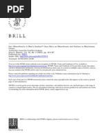 Once More on Monotheism and Dualism in Manichaean Gnosis