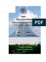 Tugas Daya Tarik Wisata "Kampoeng Bambu Merapi": S3 Kajian Parawisata Sekolah Pascarjana UGM 2014