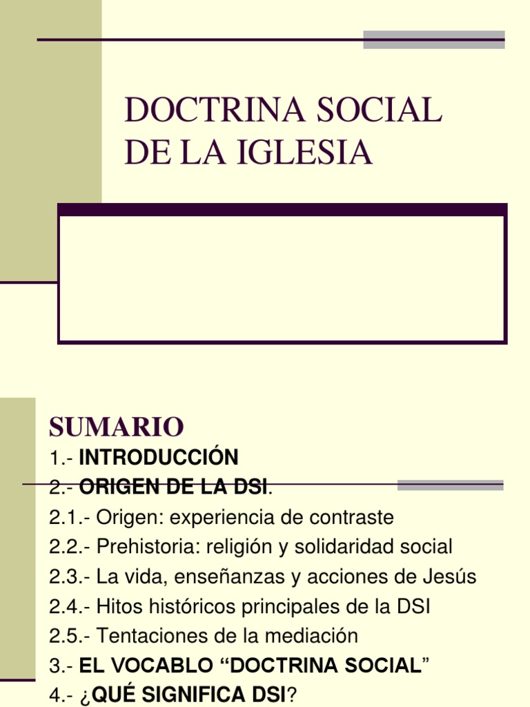 Doctrina Social de La Iglesia | PDF | Papa | Religión y creencia