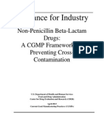 Non Pencillin Beta Lactam Drugs - A CGMP Framework For Preventing Cross Contamination
