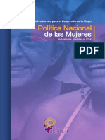 Politica Nacional de Las Mujeres Actualizada Medidas Al 2014