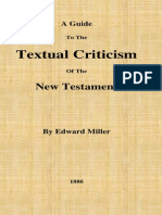 A Guide To The Textual Criticism of The New Testament Miller
