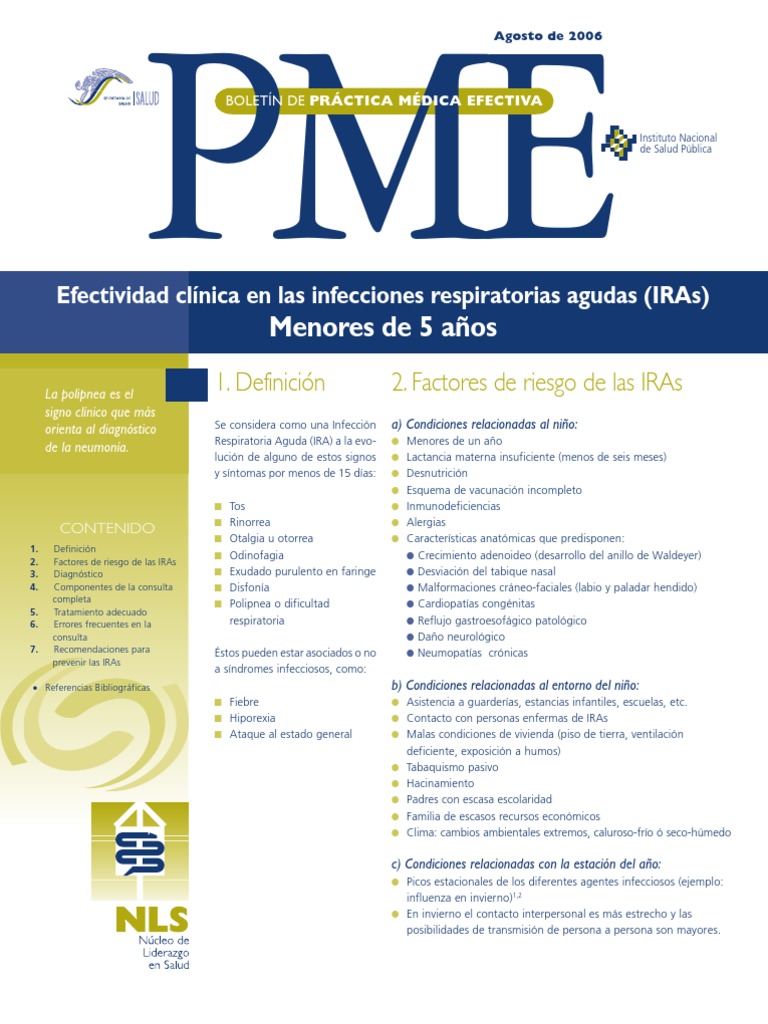 Tratamiento de IRAs en menores de 5 años | PDF | Neumonía | Microbiología
