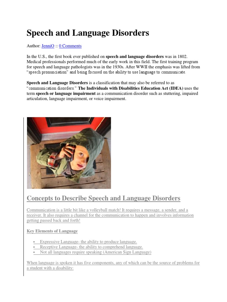 Speech and Language Disorders | PDF | Human Voice | Clinical Psychology