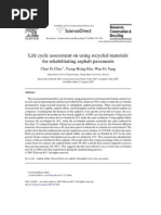 Life Cycle Assessment On Using Recycled Materials For Rehabilitation Asphalt Pavements