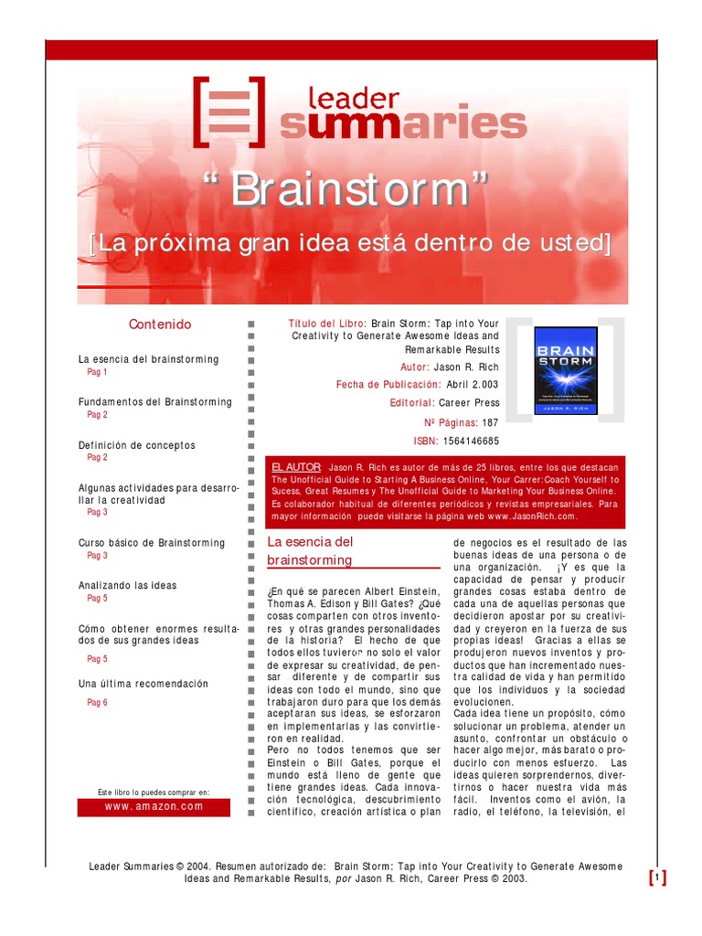 Brain Storm | PDF | Temor | Lluvia de ideas