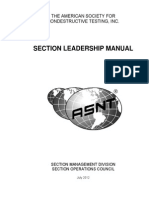 Section Leadership Manual: The American Society For Nondestructive Testing, Inc