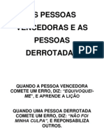 As Pessoas Vencedoras e as Pessoas Derrotadas