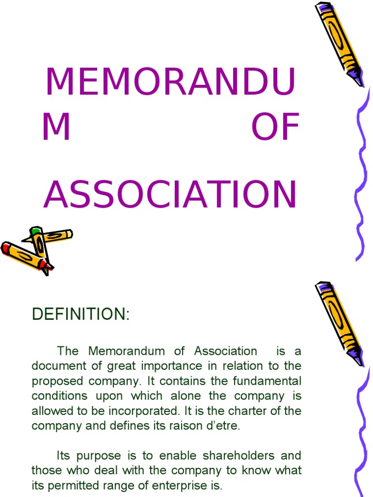 Memorandum and Articles of Association | PDF | Companies | Board Of ...