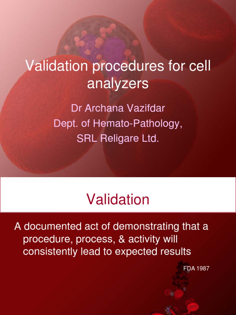 Cell Analyzer Validation Procedures | PDF | Anemia | Platelet