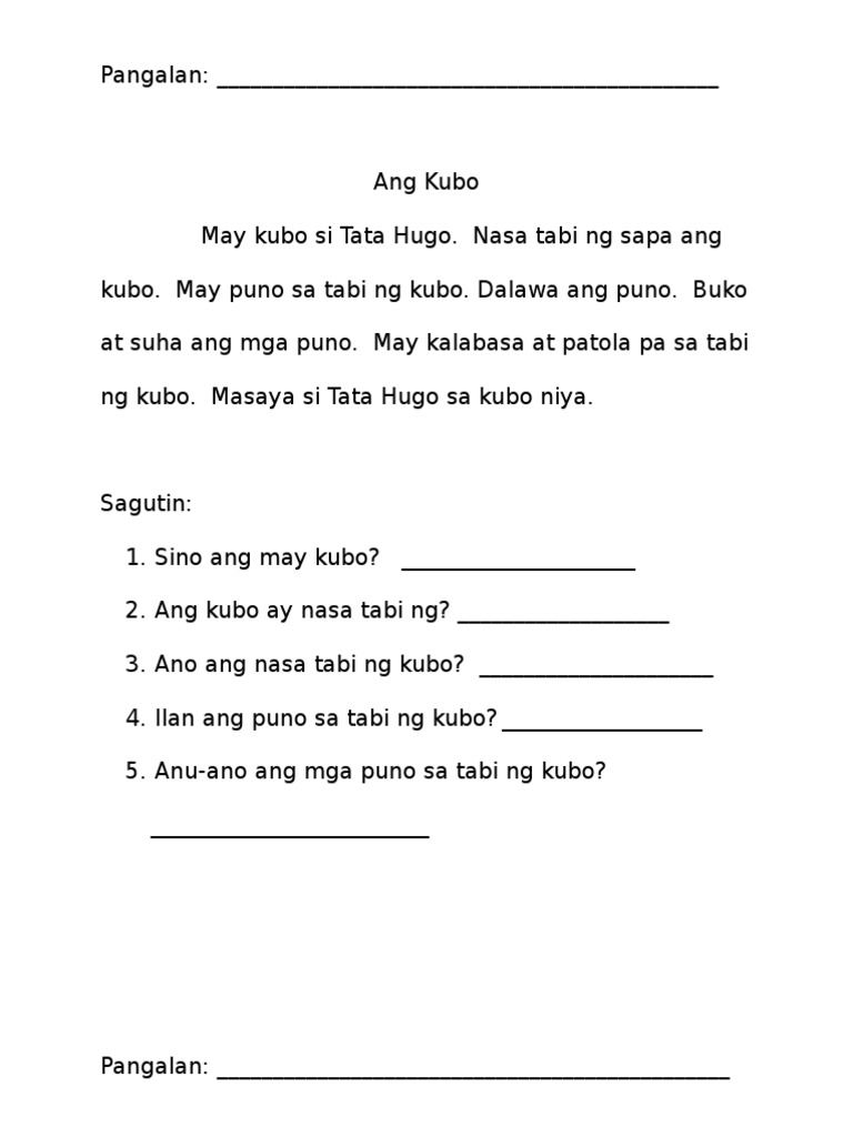 maikling kwento pdf