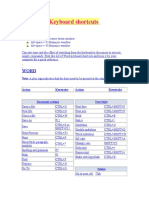 Keyboard Shortcuts