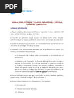 NORMAS PARA ENTREGAR TRABAJOS, EXÁMENES, REDACCIONES...
