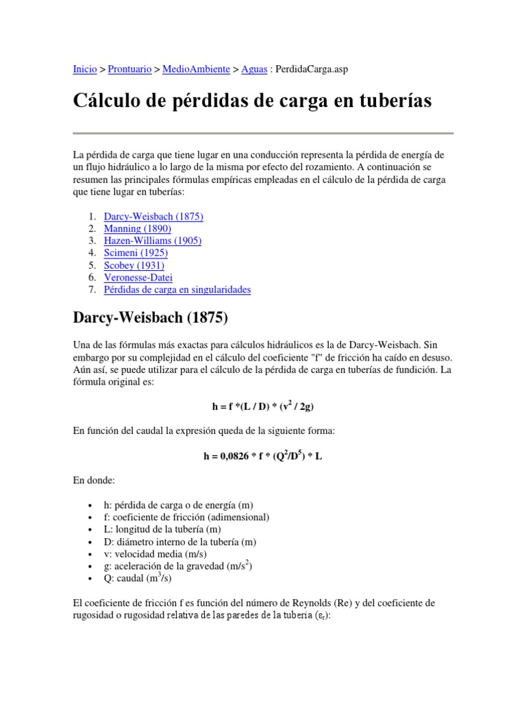 RUGOSIDAD PDF Tubería (transporte de fluidos) Mecánica