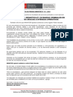 POLICÍA NACIONAL DESARTICULÓ 136 BANDAS CRIMINALES EN UNA SEMANA GRACIAS A INTENSOS OPERATIVOS