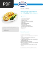 Pechugas de Pollo Rellenas Al Limón