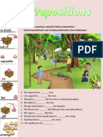 Answer The Questions Using The Follow Prepositions: On/in/near/behind/ Next To/below/behind/in Front Of/between