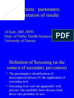 Screening Tests: Parameters and Interpretation of Results