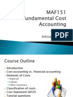 Chapter 1 Introduction To Cost Accounting