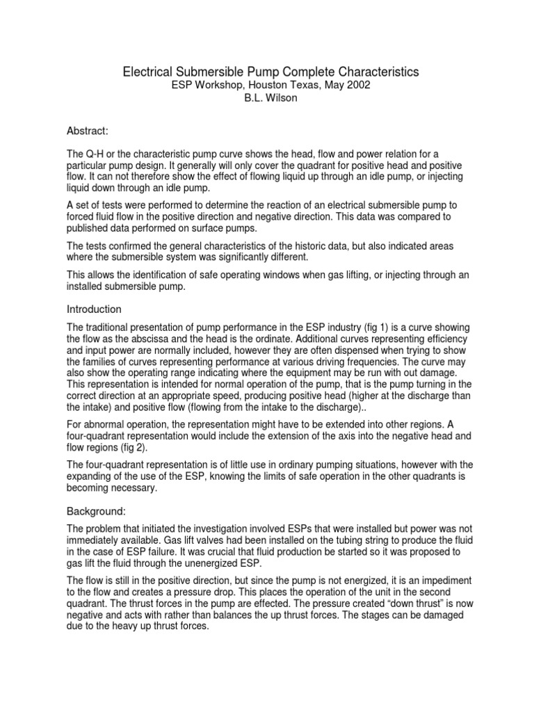 ESP Pump Performance and Efficiency Curves | PDF | Bearing (Mechanical ...