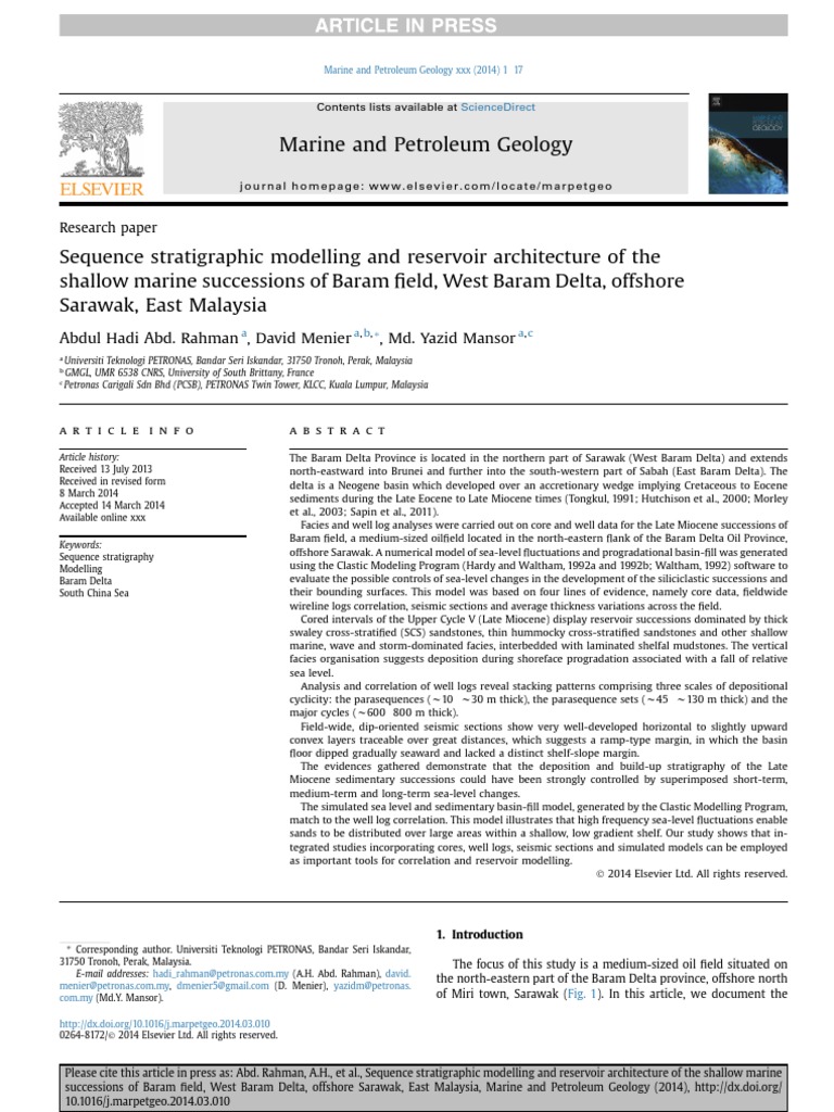 Sequence Stratigraphic Modelling And Reservoir Pdf Sedimentary Rock