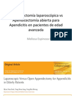 Apendicectomia Laparoscópica vs Apendicectomia Abierta ARTICULO