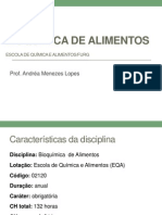 Aula 1 - Bioquímica de Alimentos