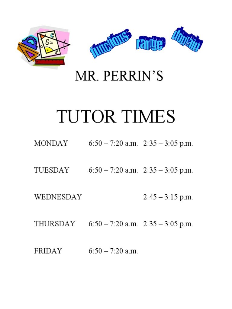 Class 8 Tuition Schedule | PDF