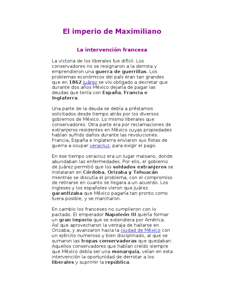 El imperio de Maximiliano HIST3