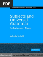 Download Subjects and Universal Grammar an Explanatory Theory Cambridge Studies in Linguistics by MadalinaCernea SN232559476 doc pdf