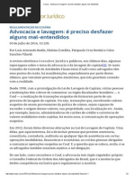 ConJur - Advocacia e Lavagem_ é Preciso Desfazer Alguns Mal-Entendidos