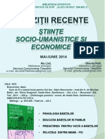 Achiziţii recente.  Ştiinţe  socio-umanistice şi economice, perioada   MAI-IUNIE 2014