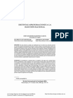 Distintas Aproximaciones a La Elección Racional (Martinez García, RIS, 2004) - Buen Resumen y Críticas