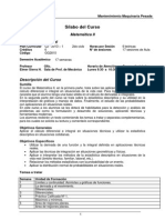 Mantenimiento de maquinaria pesada - Curso de Matemática II