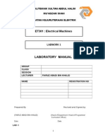 Lab 1 Introduction of Elecrical Machines